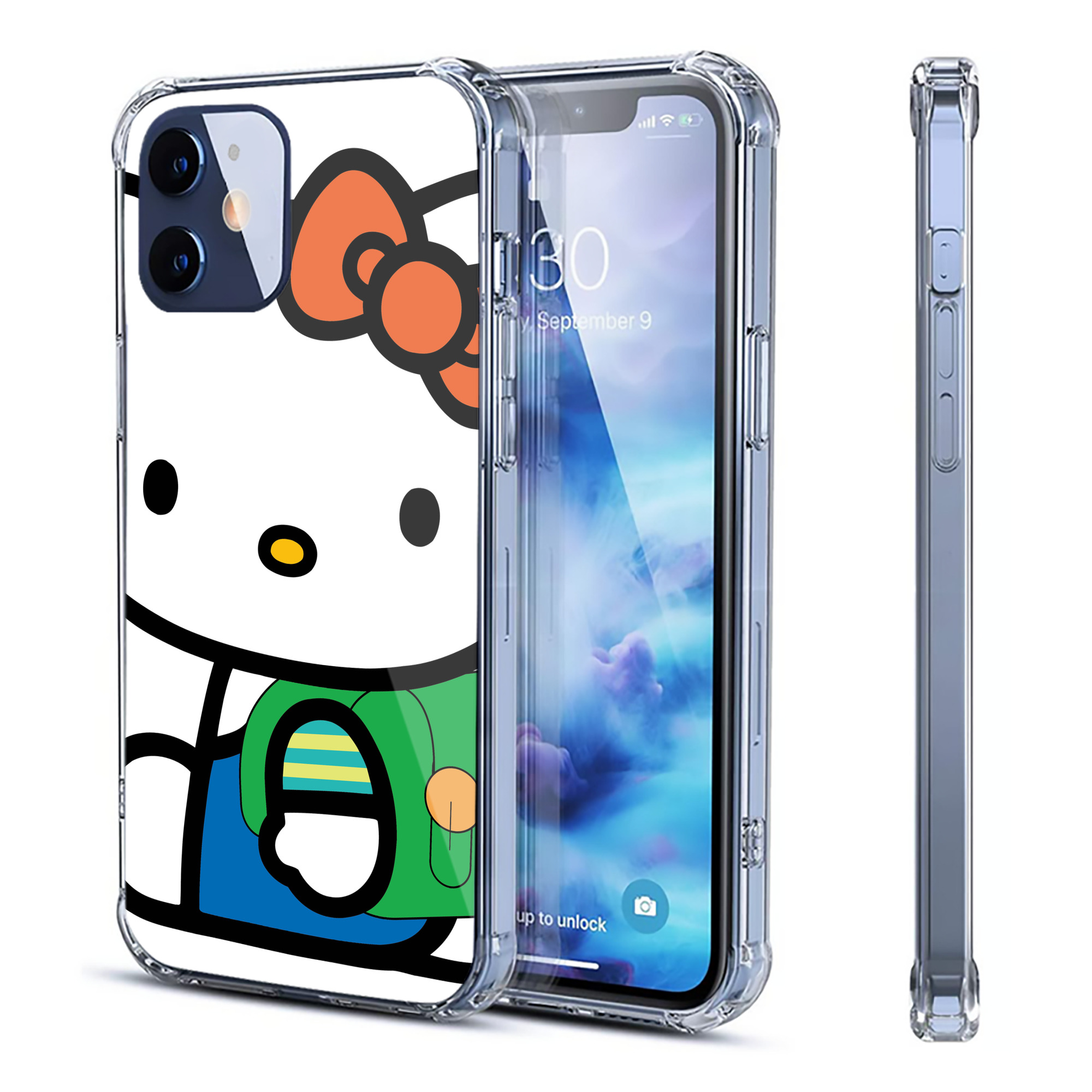（画像用） Hello Kitty ハローキティ 【iPhone 12シリーズ対応】透明スマホケース（クリアソフトケース）